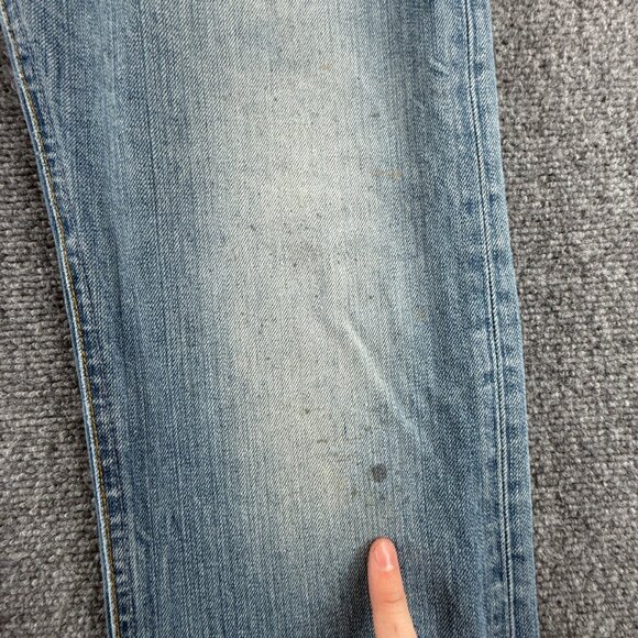 Nudie Jeans Men Denim Jeans 33x34 Average Joe Green Wave Adult Men ACTL 32X33 - Picture 9 of 16